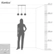 Kanlux 33684 GALOBA C W beltéri függő lámpa, 3xGU10 foglalattal, fehér színben, 3x max 35W teljesítmény, IP20 védettséggel, 220-240 V (Kanlux 33684)