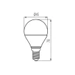 Kanlux 33760 IQ-LED L G45 4,2W-WW LED fényforrás, E14 foglalat, 470lm, 4,2W teljesítmény, 25000h élettartammal, 220-240V, 2700K ( Kanlux 33760 )