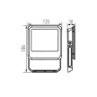 Kanlux 33882 IQ-LED FL-30W-NW kültéri LED reflektor fekete színben, 3450 lm, 30W teljesítmény, 50000h élettartammal, IP65 védettséggel, 220-240V, 4000K (Kanlux 33882)
