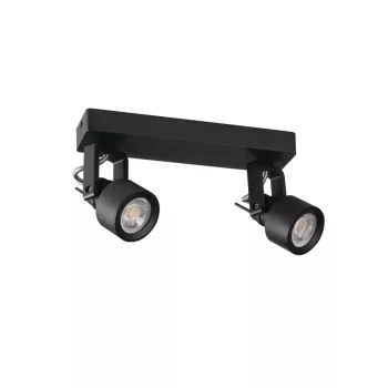   Kanlux 34922 SONDA II EL-2I B beltéri oldalfali/mennyezeti lámpa fekete színben, 2db GU10 foglalattal, 2x max 10W teljesítmény, IP20 védettséggel, 220-240V ( Kanlux 34922 )