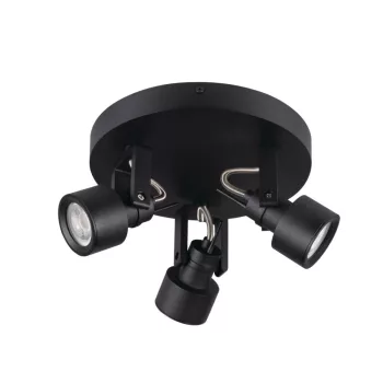   Kanlux 34926 SONDA II EL-3O B beltéri oldalfali/mennyezeti lámpa fekete színben, 3db GU10 foglalattal, 3x max 10W teljesítmény, IP20 védettséggel, 220-240V ( Kanlux 34926 )