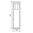 Kanlux 34989 VIMO 80 BR kültéri lámpatest talajra barna színben, E27 foglalat, max 15W teljesítmény, IP44 védettséggel, 220-240V ( Kanlux 34989 )
