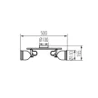 Kanlux 35643 DERATO EL-2I W-SR beltéri oldalfali/mennyezeti lámpa fehér/ezüst színben, 2db E14 foglalattal, 2x max 8W teljesítmény, IP20 védettséggel, 220-240V ( Kanlux 35643 )