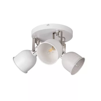   Kanlux 35645 DERATO EL-3O W-SR beltéri oldalfali/mennyezeti lámpa fehér/ezüst színben, 3db E14 foglalattal, 3 x max 8W teljesítmény, IP20 védettséggel, 220-240V ( Kanlux 35645 )