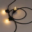Kanlux 35754 GRL 11M10E27-B kültéri fényfüzér girland fekete színben, 11000mm hosszúság, 10db E27 foglalat, 10x max 10W teljesítmény, IP44 védettséggel, 220-240V ( Kanlux 35754 )