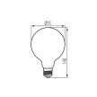 Kanlux 36241 XLED G95 7W-WW LED fényforrás, E27 foglalat, 725lm, 7W teljesítmény, 15000h élettartammal, 220-240V, 2500K ( Kanlux 36241 )
