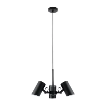   Kanlux 36252 AGZAR beltéri függesztett lámpatest, fekete színben, 3xE14 foglalattal, 3x max 5 W teljesítményű fényforráshoz, IP20 védettséggel, 220–240 V AC ( Kanlux 36252 )