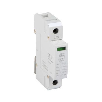   Kanlux 36310 KSPD-T2 275/40 1P Túlfeszültség korlátozó, T2 védelemmel, lmax:40kA, 1P, IP20 védettséggel, 230V (Kanlux 36310)