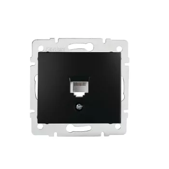   Kanlux MOWION DOMO 36621 Szimpla számítógép-csatlakozó (RJ45Cat 6), fekete színben, IP20 védettséggel (Kanlux 36621)