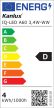 Kanlux 36670 IQ-LED A60 3,4W-WW fényforrás, E27 foglalat, 470lm, 3,4W teljesítmény, 25000h élettartammal, 220-240V, 2700K (Kanlux 36670)