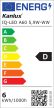 Kanlux 36673 IQ-LED A60 5,9W-WW fényforrás, E27 foglalat, 806lm, 5,9W teljesítmény, 25000h élettartammal, 220-240V, 2700K (Kanlux 36673)