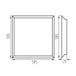 Kanlux 37173 BLINGO U34W 600x600, 4080 60NW fehér szögletes, beltéri, LED panel, 4080lm fényerővel, 34W teljesítménnyel, 4000K színhőmérséklettel, UGR<19, IP20 védettséggel, tápegységgel, 600x600x25mm (Kanlux 37173)