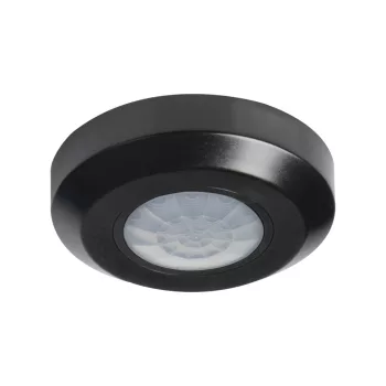   Kanlux 37378 ZONA MINI-B beltéri mennyezeti mozgásérzékelő, 360° érzékelési szög, 3-2000 Lux beállítható megvilágítás, 10mp-15p beállítható időkésleltetés, IP20, fekete (Kanlux 37378)