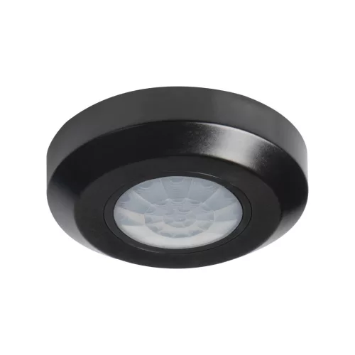 Kanlux 37378 ZONA MINI-B beltéri mennyezeti mozgásérzékelő, 360° érzékelési szög, 3-2000 Lux beállítható megvilágítás, 10mp-15p beállítható időkésleltetés, IP20, fekete (Kanlux 37378)