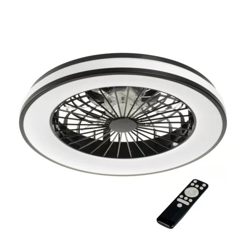 Kanlux 38034 PLAVE LED CCT+RGB kerek beltéri mennyezeti ventilátoros lámpatest fekete / fehér színben, 1032 (WW) / 2110 (NW) / 1154 (CW)lm, max 48W, 25000h, IP20, 3000/4000/6500/RGB, 220-240V AC (Kanlux 38034)