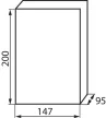 Kanlux 3831 DB106S kiselosztó, 6 modul, 1 sor, szürke színű átlátszó ajtóval, falon kívüli, IP40 védettséggel, 63 A, műanyag kivitel ( Kanlux 3831 )