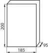 Kanlux 3832 DB108S kiselosztó, 8 modul, 1 sor, szürke színű átlátszó ajtóval, falon kívüli, IP40 védettséggel, 63 A, műanyag kivitel ( Kanlux 3832 )