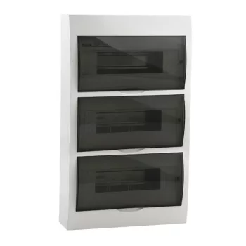   Kanlux 3836 DB312S 3x12P/SMD  DB műanyag kiselosztó, 36 modul, 3 sor, IP40, szürke színű átlátszó ajtóval, falon kívüli (Kanlux 3836)