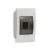 Kanlux 3840 DB104F 1X4P/FMD DB1 műanyag kiselosztó, 4 modul, 1 sor, IP40, szürke színű ajtóval, süllyesztett (Kanlux 3840)