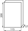 Kanlux 3840 DB104F 1X4P/FMD DB1 műanyag kiselosztó, 4 modul, 1 sor, IP40, szürke színű ajtóval, süllyesztett (Kanlux 3840)