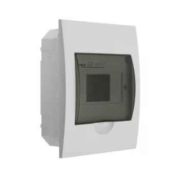   Kanlux 3841 DB106F 1X6P/FMD DB1 műanyag kiselosztó, 6 modul, 1 sor, IP40, szürke színű ajtóval, süllyesztett (Kanlux 3841)