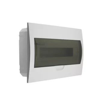   Kanlux 3844 DB118F 1X18P/FMD DB1 műanyag kiselosztó, 18 modul, 1 sor, IP40, szürke színű ajtóval, süllyesztett (Kanlux 3844)