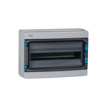   Kanlux 38453 KDB-IP65-S04T műanyag kiselosztó, 18 modul, 1 sor, PE+N sínnel, IP65, IK10, szürke színű ajtóval, falon kívüli, UV álló, 1500V AC/DC (Kanlux 38453)