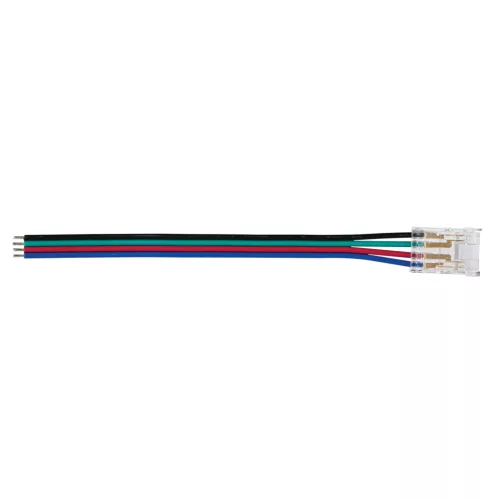 Kanlux 38475 CON P 10 RGB CP összekötő elem, 10 db/csomag, 10 mm széles szalaghoz, 120 mm hosszú, műanyag kivitel, 2 A, IP20 védettséggel, 12 V DC / 24 V DC ( Kanlux 38475 )