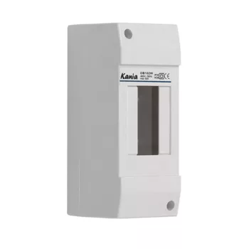   Kanlux 3850 DB102W 1X2P/SM DB1 műanyag kiselosztó, 2 modul, 1 sor, IP30, ajtó nélkül, falon kívüli (Kanlux 3850)