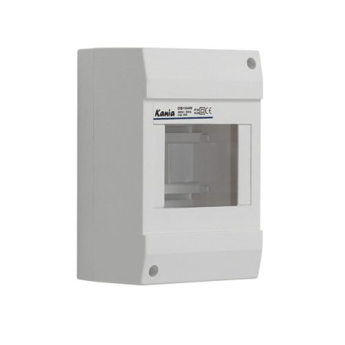 Kanlux 3851 DB104W 1X4P/SM DB1 műanyag kiselosztó, 4 modul, 1 sor, IP30, ajtó nélkül, falon kívüli (Kanlux 3851)