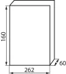 Kanlux 3853 DB112W 1X12P/SM DB1 műanyag kiselosztó, 12 modul, 1 sor, IP30, ajtó nélkül, falon kívüli (Kanlux 3853)