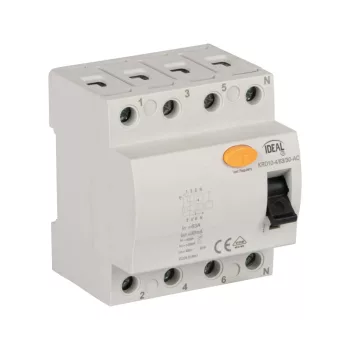  Kanlux 38745 KRD10 áram-védőkapcsoló, 63 A, 30 mA, AC típus, 4 modul, IP20 védettséggel, 400 V AC ( Kanlux 38745 )