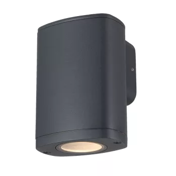   Kanlux 38881 ZEVI EL 1GU10 G kültéri oldalfali lámpatest szürke színben, GU10 foglalattal, max 10W teljesítménnyel, IP54 védettséggel, 220-240V AC (Kanlux 38881)
