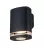 Kanlux 38884 ZEVI W EL 1GU10 B kültéri oldalfali lámpatest fekete színben, GU10 foglalattal, max 10W teljesítménnyel, IP54 védettséggel, 220-240V AC (Kanlux 38884)