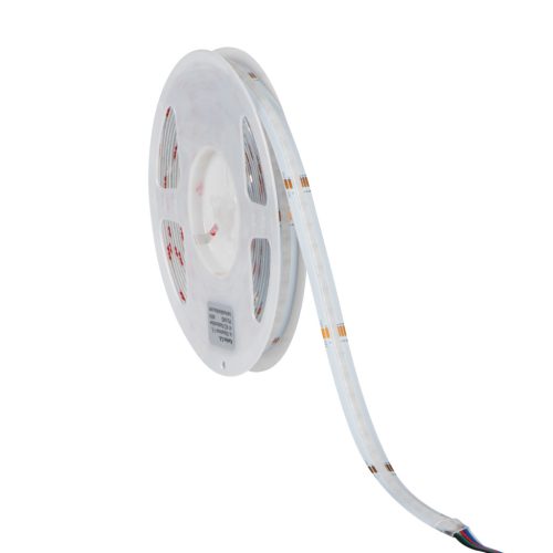 Kanlux 38913 LCOB 19W/M24IP00-RGBW LED szalag beltéri 19W/m teljesítménnyel, 420lm, RGB+Fehér szinváltós, 24V DC, 12mm széles - 5fm/db