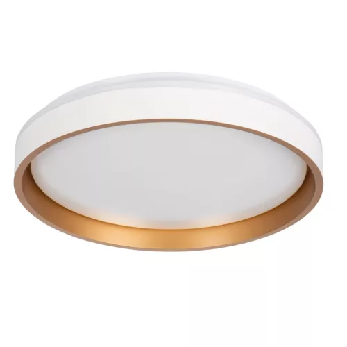 Kanlux 39110 SOLN LED CCTDIM W/G kerek beltéri mennyezeti LED lámpatest fehér / arany színben, max 1460 (4000K)lm, max 25W, 20000h, IP20, 220-240V AC, 2700-6500K (Kanlux 39110)