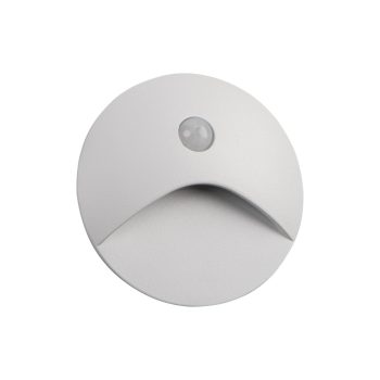   Kanlux 39123 EXIN LED PIR O W-WW kerek kültéri oldalfali süllyesztett lépcsővilágító fehér színben, 50lm, 2,5W teljesítmény, 30000h élettartammal, IP65 védettséggel, 3000K, 220-240V AC (Kanlux 39123)