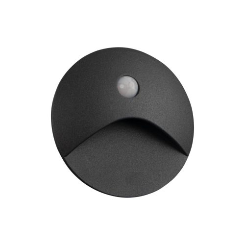 Kanlux 39125 EXIN LED PIR O GR-WW kerek kültéri oldalfali süllyesztett lépcsővilágító szürke színben, 50lm, 2,5W teljesítmény, 30000h élettartammal, IP65 védettséggel, 3000K, 220-240V AC (Kanlux 39125)