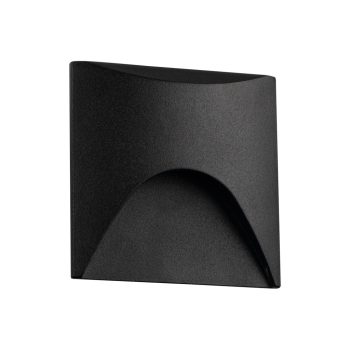   Kanlux 39127 EXIN LED L B-WW szögletes kültéri oldalfali süllyesztett lépcsővilágító fekete színben, 50lm, 2,5W teljesítmény, 30000h élettartammal, IP65 védettséggel, 3000K, 220-240V AC (Kanlux 39127)