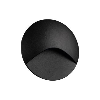   Kanlux 39133 EXIN LED O B-NW kerek kültéri oldalfali süllyesztett lépcsővilágító fekete színben, 50lm, 2,5W teljesítmény, 30000h élettartammal, IP65 védettséggel, 4000K, 220-240V AC (Kanlux 39133)