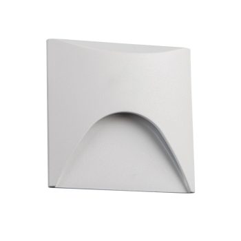   Kanlux 39138 EXIN LED L W-NW szögletes kültéri oldalfali süllyesztett lépcsővilágító fehér színben, 50lm, 2,5W teljesítmény, 30000h élettartammal, IP65 védettséggel, 4000K, 220-240V AC (Kanlux 39138)