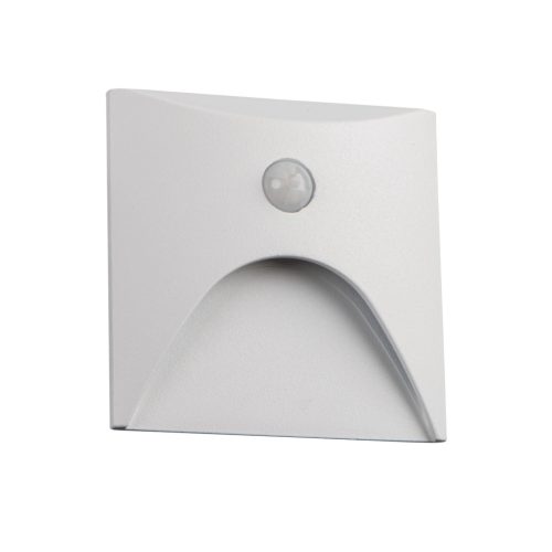 Kanlux 39141 EXIN LED PIR L W-NW szögletes kültéri oldalfali süllyesztett lépcsővilágító fehér színben, 50lm, 2,5W teljesítmény, 30000h élettartammal, IP65 védettséggel, 4000K, 220-240V AC (Kanlux 39141)