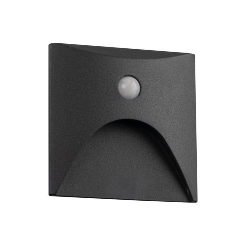 Kanlux 39143 EXIN LED PIR L GR-NW szögletes kültéri oldalfali süllyesztett lépcsővilágító szürke színben, 50lm, 2,5W teljesítmény, 30000h élettartammal, IP65 védettséggel, 4000K, 220-240V AC (Kanlux 39143)