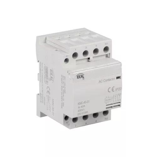 Kanlux 45831 KMC moduláris mágneskapcsoló, 40 A, 3 záró és 1 nyitó érintkező, 230 V AC vezérlőfeszültség, 2 modul, IP20 védettséggel, 230 V AC ( Kanlux 45831 )