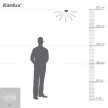 Kanlux 464 ZONA JQ-37-W 360 beltéri mennyezeti mozgásérzékelő, fehér színben, PIR szenzor, IP20 védettséggel, 500W teljesítmény, 220-240V (Kanlux 464)