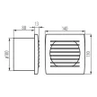 Kanlux 70911 EOL 100B ventilátor fehér színben, beltéri, 100 m3/h szívóteljesítménnyel, 100 mm-es, IPX4 védelemmel, 39 dB-es zajszinttel (Kanlux 70911 )