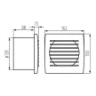 Kanlux 70941 EOL 120HT ventilátor fehér színben, beltéri, 150 m3/h szívóteljesítménnyel, páraérzékelővel, időkapcsolóval, 120 mm-es, IPX4 védelemmel, 42 dB-es zajszinttel (Kanlux 70941 )