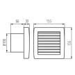 Kanlux 70953 AOL 100T zsalus ventilátor fehér színben, beltéri, 100 m3/h szívóteljesítménnyel, időkapcsolóval, 100 mm-es, IPX4 védelemmel, 39 dB-es zajszinttel (Kanlux 70953 )