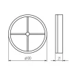Kanlux 70961 ZL 100 szelep fehér színben, beltéri, szívóteljesítménnyel, 100 mm-es, IPX4 védelemmel, dB-es zajszinttel (Kanlux 70961 )
