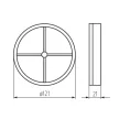Kanlux 70962 ZL 120 szelep fehér színben, beltéri, szívóteljesítménnyel, 120 mm-es, IPX4 védelemmel, dB-es zajszinttel (Kanlux 70962 )